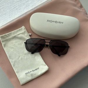 Vintage Yves Saint Laurent Aviator Sunglasses With Case